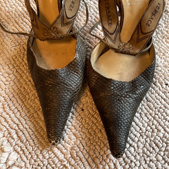 The very sexy high heel sling back python shoe - Picture 4 of 7